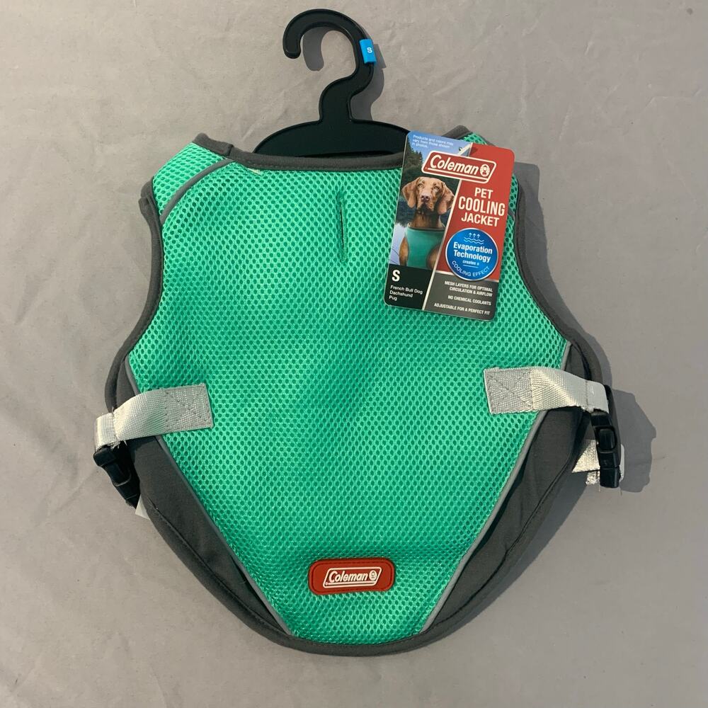 Coleman Pet Cooling Jacket Size S Mint Green Dog Vest Evaporation Cooling